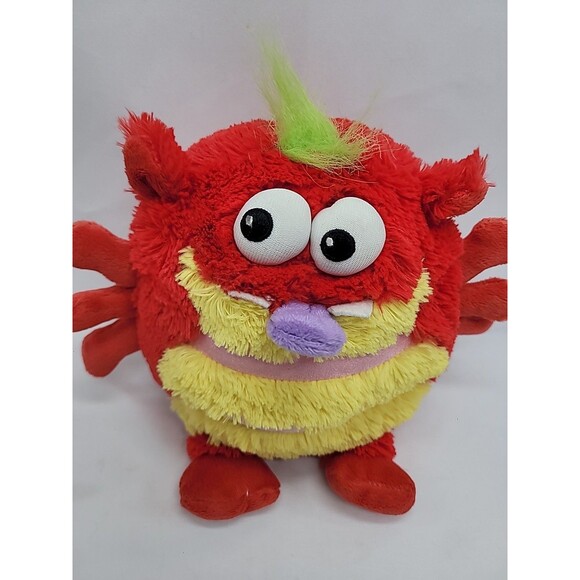 Mushabelly Alienoids Org  Plush 8" Red  Pink Yellow Mushkin Purple Tongue - Picture 2 of 11